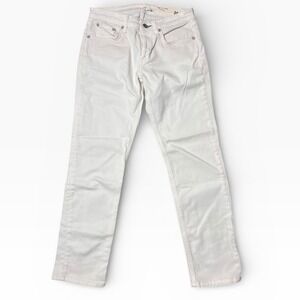 Rag & Bone Dre Low Rise Slim Boyfriend Ankle Jeans White Denim Womens Size 24x26